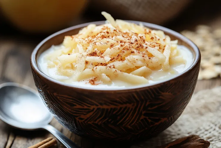 Geriebener Apfel-Joghurt mit Haferflocken