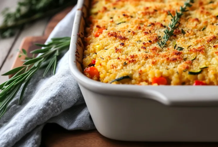 Ofen-Couscous-Auflauf mit Gemüse