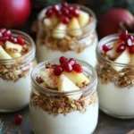 Weihnachtliche Joghurtbecher mit Granola