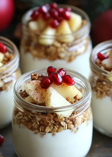 Weihnachtliche Joghurtbecher mit Granola