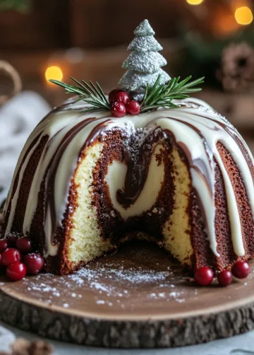 Weihnachtlicher Mamorkuchen