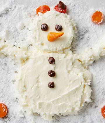 Schneemann Karottenkuchen