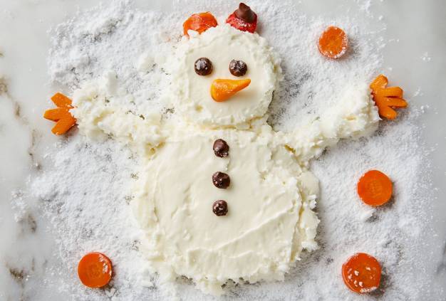 Schneemann Karottenkuchen