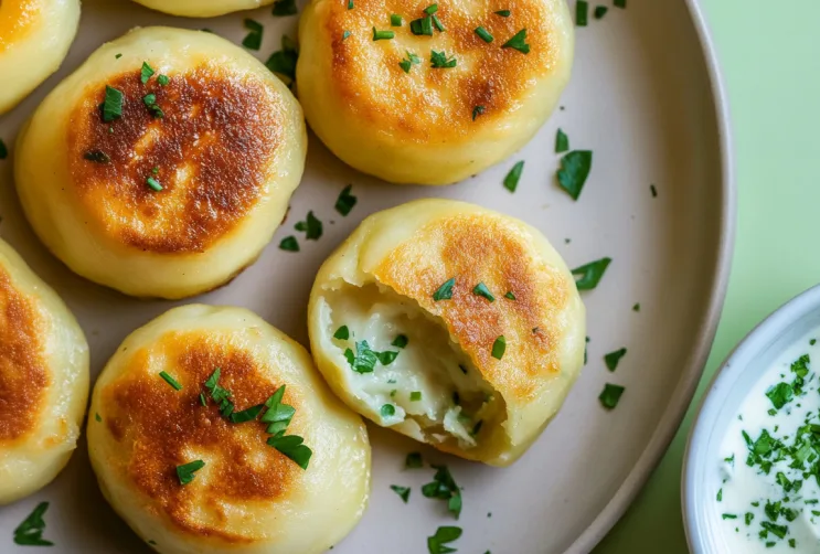 Gefüllte Kartoffelbällchen mit Frischkäse und Kräutern