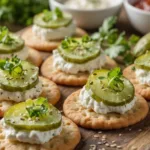 Knusprige Gewürzgurken-Cracker-Häppchen