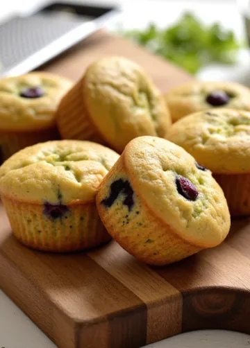 Zucchini-Bananen-Mini-Muffins mit Blaubeer-Sprenkeln