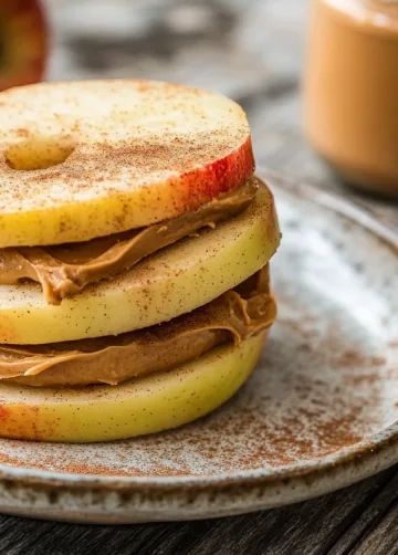 Apfel-Erdnussbutter-Sandwiches