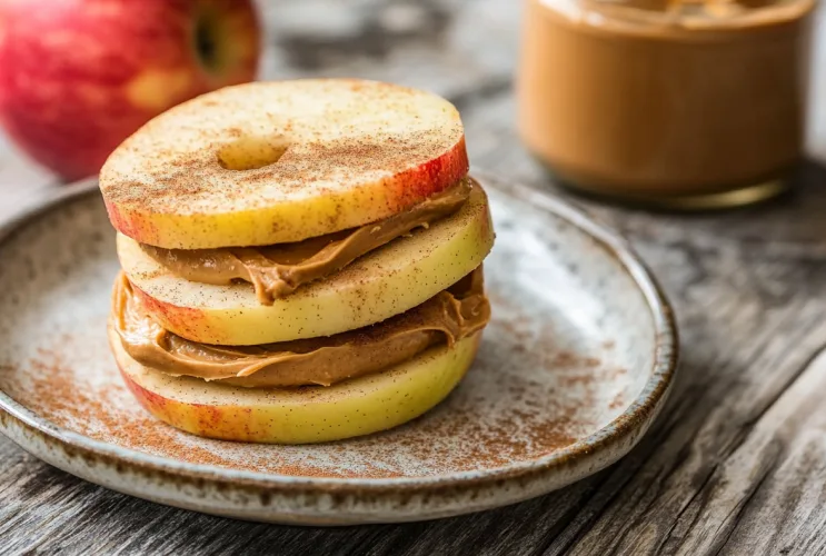 Apfel-Erdnussbutter-Sandwiches