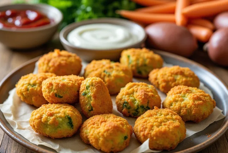 Knusprige Gemüse-Nuggets aus der Heißluftfritteuse