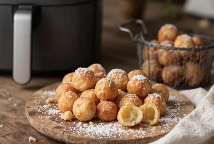 Mini-Quarkbällchen aus der Heißluftfritteuse