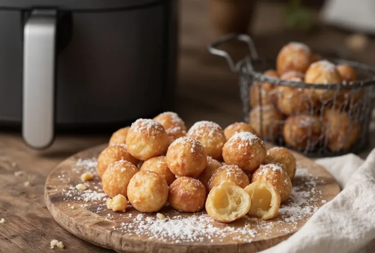 Mini-Quarkbällchen aus der Heißluftfritteuse