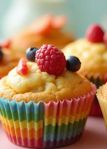 Regenbogen-Muffins