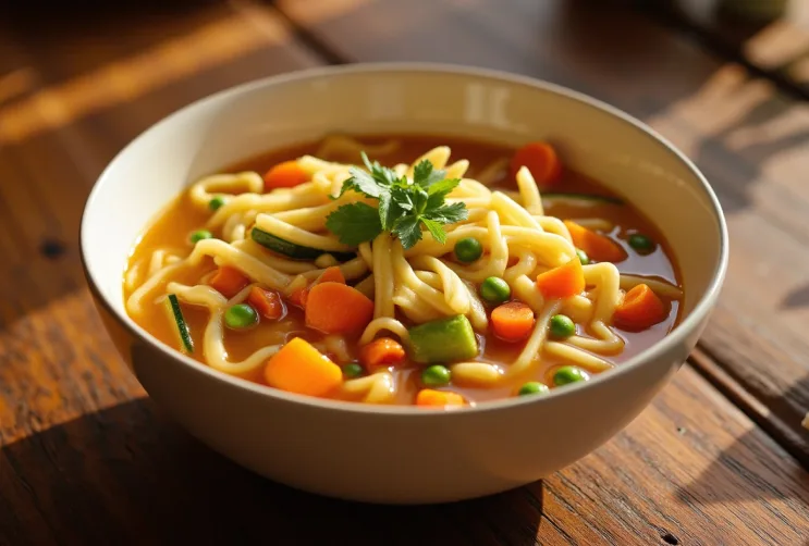 Nudelsuppe mit Gemüse