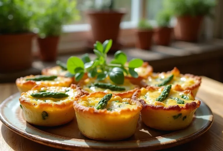 Mini-Spargel-Quiche ohne Blätterteig