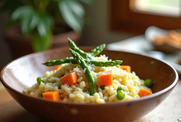 Cremiges Spargel-Gemüse-Risotto