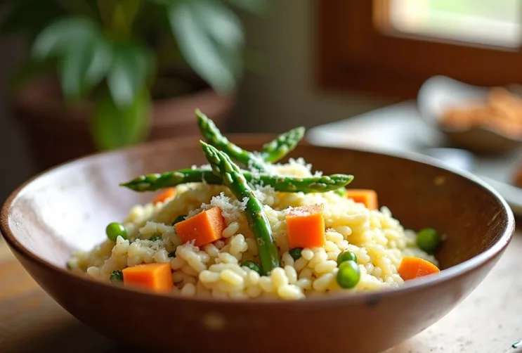 Cremiges Spargel-Gemüse-Risotto