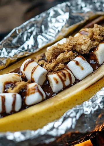 Bananenboote mit Schokolade