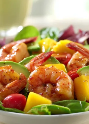 Leichter Sommersalat mit Garnelen