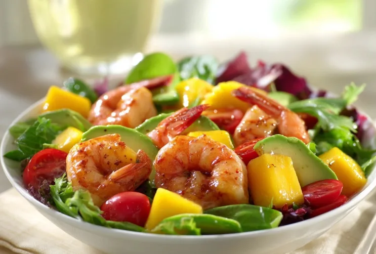 Leichter Sommersalat mit Garnelen