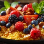 Beeren-Couscous-Bowl