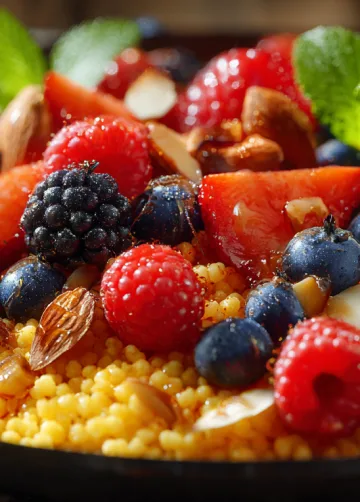 Beeren-Couscous-Bowl