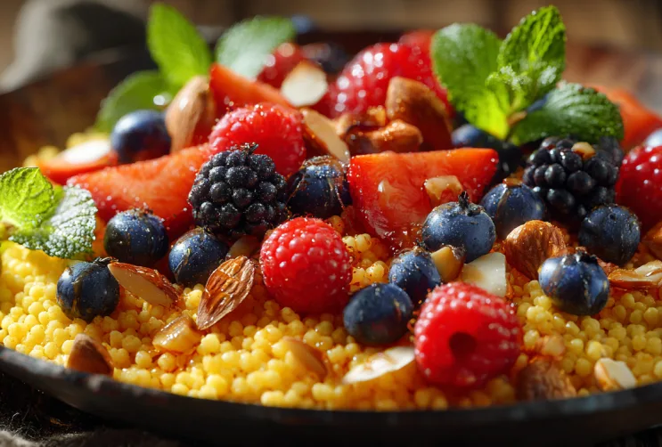 Beeren-Couscous-Bowl