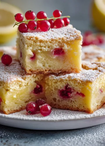 Zitronen-Johannisbeer-Schnitten