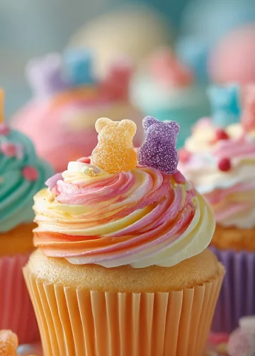 Gummibärchen-Cupcakes