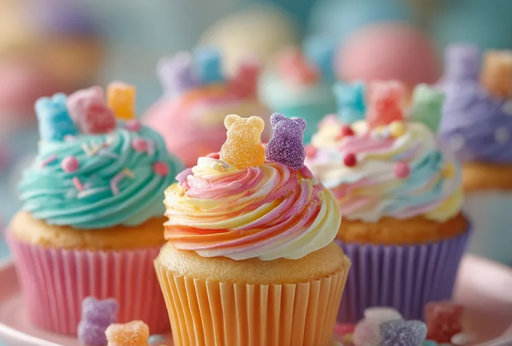 Gummibärchen-Cupcakes