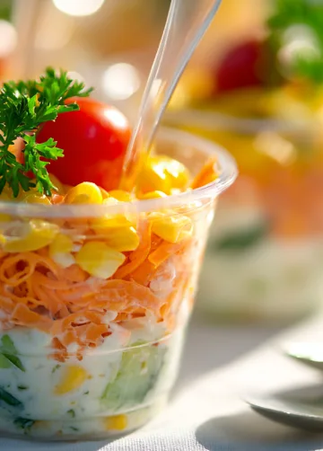 Der bunte Herbst-Schichtsalat im Glas