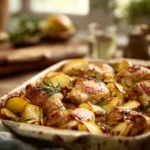 Apfel-Walnuss-Hähnchen aus dem Ofen
