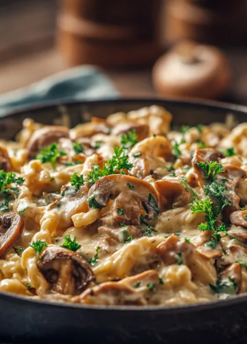 Cremige Champignon-Spätzle-Pfanne