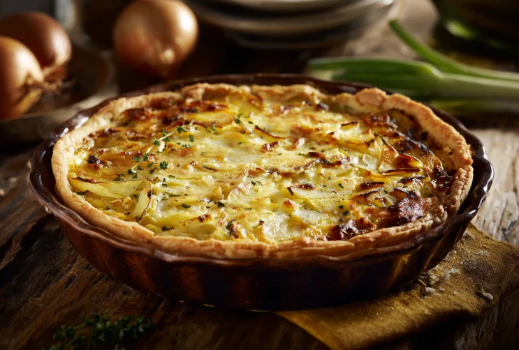 Kartoffel-Lauch-Quiche mit Emmentaler