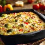 One-Pot-Wunder: Reis-Gemüse-Auflauf mit Käse-Kruste aus der Heißluftfritteuse