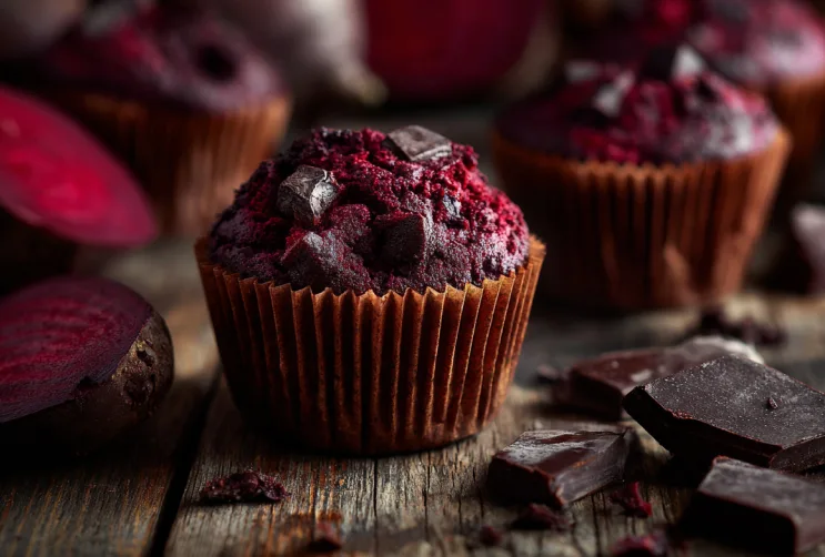 Rote Beete Schokoladen-Muffins