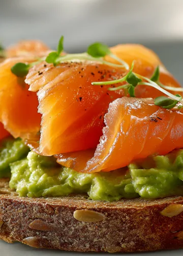 Avocado-Toast mit geräuchertem Lachs