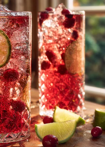 Cranberry-Limetten-Spritz (Alkoholfrei)
