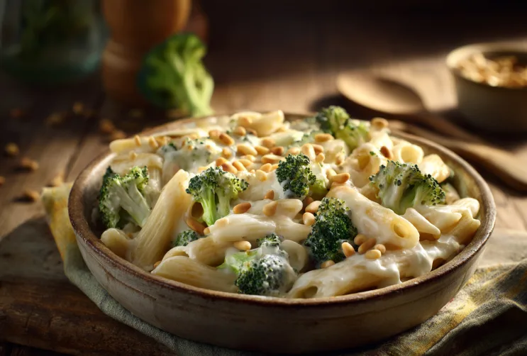 Pasta mit cremiger Brokkoli-Käse-Sauce
