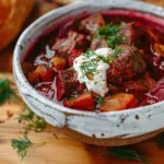 Rote-Bete-Eintopf mit Rindfleisch und Kartoffeln
