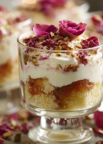 Rosen-Grießtraum im Glas