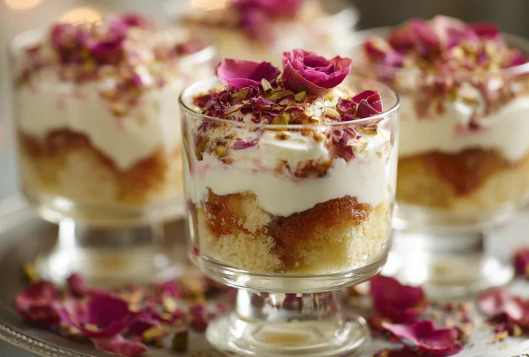 Rosen-Grießtraum im Glas