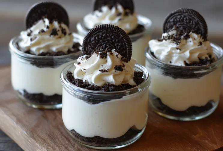 Oreo-Joghurt-Wolken im Glas