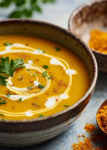 Cremige Süßkartoffel-Linsen-Suppe