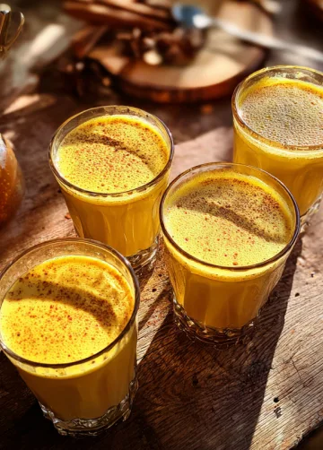 Goldene Milch mit Honig und Zimt