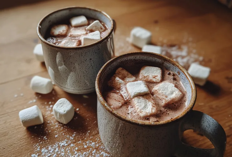 Heiße Schokolade mit Marshmallows