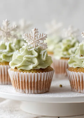 Pistazien-Winterzauber-Cupcakes