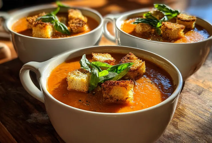 Tomaten-Basilikum-Suppe