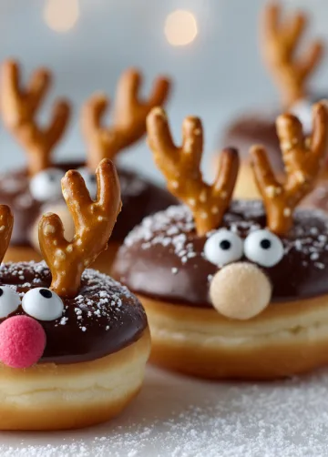 Rentier-Donuts aus der Heißluftfriteuse