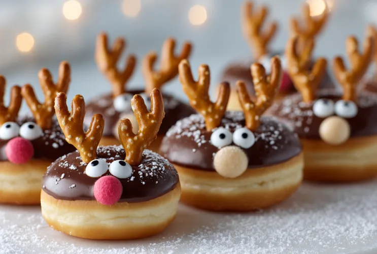 Rentier-Donuts aus der Heißluftfriteuse