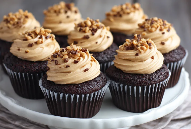 Schoko-Erdnussbutter-Cupcakes